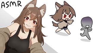 【 asmr 】🌙 Wolf girl hunts you down and takes you home  mama voice 🐺  roleplay 🎃 [upl. by Ayanahs]