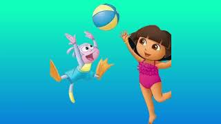 Dora and buji playing football ⚽️ Dora coloring book Dora the explorer [upl. by Nesline]