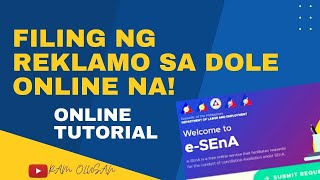 How to file Online complaints using DOLE eSENA Filing services  Virtual Friend [upl. by Ankeny]