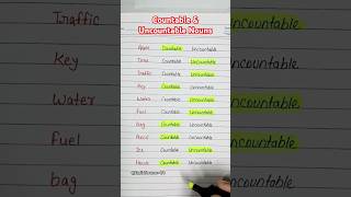 Countable amp Uncountable Nouns😱💯✅ english englishtips education englishlanguage [upl. by Bevan222]