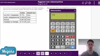 Examentraining Rekenen 3F 1718 Deel 6 vraag 31 tm 35 [upl. by Enyad]