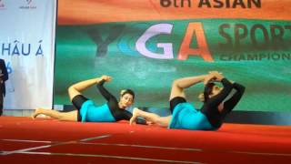 Examples of Rhythmic Pair Yoga from 6th Asian Yoga Sports Championship [upl. by Adnawt]