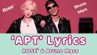 ROSÉ amp Bruno Mars APT Color Coded Lyrics [upl. by Josy]