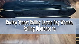 Review Ytonet Rolling Laptop Bag Women Rolling Briefcase for Women 173 Inch Laptop Bag with Wheel [upl. by Eelano]