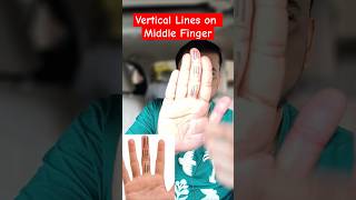 Vertical lines on Middle Finger astrology palmistry jyotish trending shorts [upl. by Anaiviv]