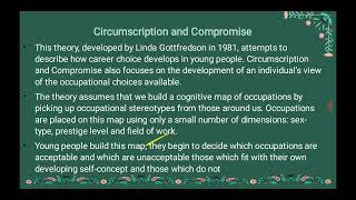 Linda Gottfredsons Theory of Circumscription Compromise and Self Creation [upl. by Lleder]