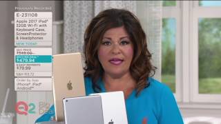 Apple 2017 iPad 32GB WiFi with Keyboard Case ScreenProtector amp Headphones on QVC [upl. by Beffrey]