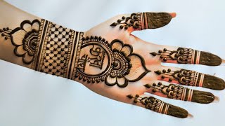 Karwa chauth 2024 Easy Mehndi design  Simple mehandi design  Mehandi ka design  Mehndi designs [upl. by Yrro]