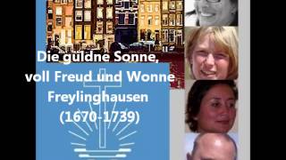 Die güldne Sonne voll Freud und Wonne  SATB  blokfluit en dwarsfluit [upl. by Tiffani]