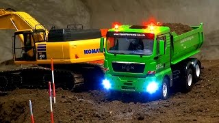 Stunning RC Truck Action Great ConstructionSite RC Excavator RC Dozer Rc Truck Ehingen [upl. by Inaluahek]