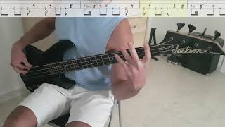 Backstreet Boys  Everybody Backstreets Back Bass Cover with TABS on screen [upl. by Kerad339]