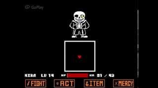 Undertale Sans boss fight  Genocide Run [upl. by Tiossem]