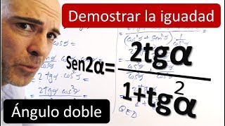 Demostración de una igualdad trigonométrica con relaciones de ángulo doble [upl. by Bart]