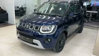 New IGNIS 2024 Automatic BLUE COLOUR NEW MARUTI SUZUKI IGNIS 2024 ALPHA TOP MODEL Review [upl. by Kcirdec]