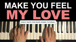 Adele  Make You Feel My Love Piano Tutorial Lesson [upl. by Harmony]