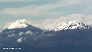 Volcanes Popocatepetl e Iztaccihuatl  Vista despegando del AICM CIUDAD DE MEXICO [upl. by Pucida]