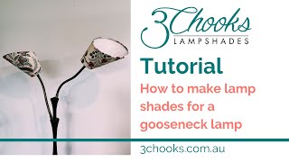 Tutorial  How to make a gooseneck lampshade recreate a mid century lamp [upl. by Ricoriki525]