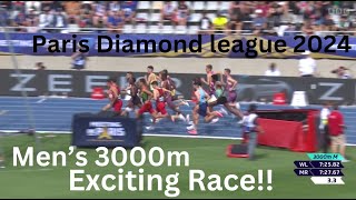 Mens 3000m  Paris Diamond League 2024 [upl. by Cobbie]