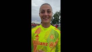 DFBPokal SC Sand  Bayern München Interview m Mala Grohs und Sanja Homann [upl. by Aedni]