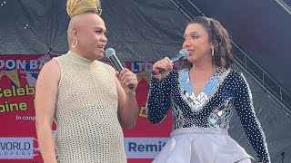 DONEKLA in London Part 1 Barrio Fiesta 🤣 Super Tekla amp Donita cracked up the crowd with crazy jokes [upl. by Youlton362]