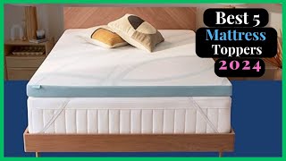 TOP 5 Best Mattress Toppers of 2024  Reviews amp Buyers Guide [upl. by Ocsirf]