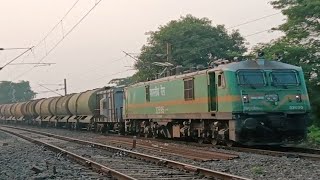 WAG7 Oil TANK Carried On The Bridge l Indian Rail Corridor l Indian Railway Bridge l Indian Railway [upl. by Gabler]