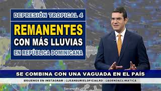 Sábado 3 agosto  Continúan los aguaceros en RD por vaguada y humedad marina [upl. by Anet]