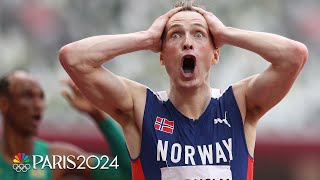 How Karsten Warholm obliterated the 400m hurdles World Record in epic Tokyo duel with Rai Benjamin [upl. by Eisac]