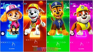 PAW Patrol  Marshall 🆚 Chase 🆚 Skye 🆚 Rubble 🎶 Tiles Hop EDM Rush [upl. by Rihana]