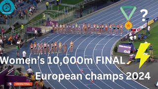 Womens 10000m FINAL  2024 European Championships Rome [upl. by Delacourt156]