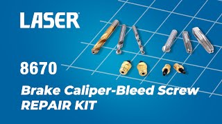 Brake Caliper Bleed Screw Repair Kit  8670  Laser Tools [upl. by Nuahsel]