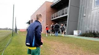 Porthill Rangers star Connor Sargeant meets Stoke City players [upl. by Notsrik]