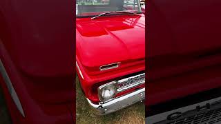 Awesome C10 Chevy truck in red truck musclecar classiccars [upl. by Noelyn560]