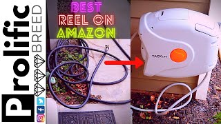 BEST RETRACTABLE GARDEN HOSE REEL  HOW TO INSTALL  TACKLIFE [upl. by Eneluj]