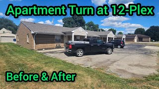 Apartment Turn at 12Plex Apartment Building Before amp After [upl. by Nnov222]