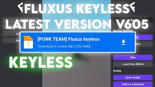 ROBLOX FLUXUS KEYLESS MOBILE EXECUTOR LATEST VERSION RELEASED  DOWNLOAD LINK 🪀 [upl. by Keithley]