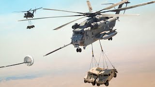 US Skilled Helicopter Pilots Carry Two Humvees While Refueling [upl. by Snow514]