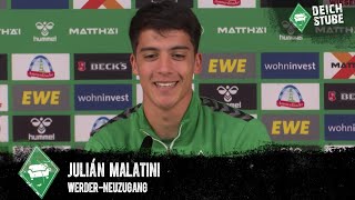 Neuzugang Julian Malatini erklärt seinen Wechsel zu Werder Bremen „Eine sehr schnelle Entscheidung“ [upl. by Assirok]