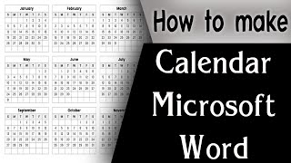 MS Word Tutorial Microsoft Word Calendar 2020 Calendar Design Ideas Word Monthly Calendar 2020 [upl. by Anerul932]