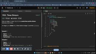 1952 Three Divisors  LeetCode  Easy  Java coding  interview question [upl. by Friedrich]