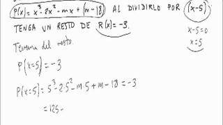 Problemas resueltos de polinomios teorema del resto problema 21 [upl. by Auhs]