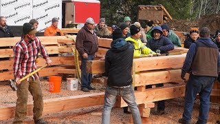 DAY 4 Pt 2 26 Rookies Build Timber Frame House in 5 Days [upl. by Apfelstadt]