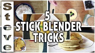 5 STICK BLENDER TRICKS  Immersion Blender Recipes [upl. by Ahtivak]