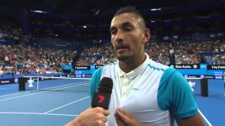 Nick Kyrgios oncourt interview RR [upl. by Acino]