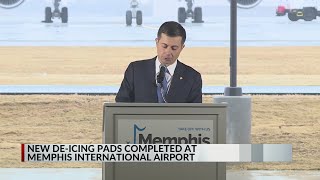 Butigieg leaders unveil new deicing pads at Memphis airport [upl. by Asille23]