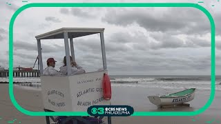 Beach patrols warning swimmers of rip currents down Jersey Shore ahead of Labor Day weekend [upl. by Wachtel]