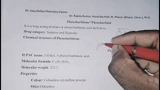 Phenobarbitone Sedatives amp Hypnotics D Pharm first year Pharm Chemistry [upl. by Kiel10]