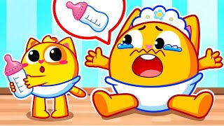 Dad Turned Into a Baby  Sibling Play  Funny Songs For Baby amp Nursery Rhymes by Toddler Zoo [upl. by Kirimia]