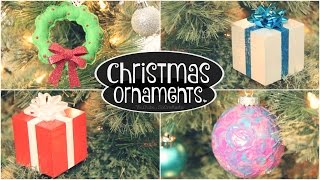 DIY ORNAMENTS for Christmas amp Holidays  Swirl Bulb Felt Wreath amp Gift Box  How To  SoCraftastic [upl. by Aened]