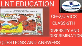 NCERT CLASS6TH CIVICS QUESTION AND ANSWER DIVERSITY AND DISCRIMINATION [upl. by Nagud]